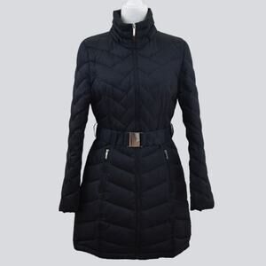 LAUNDRY by Shelli Segal Long Puffer Jacket Size S Navy Blue